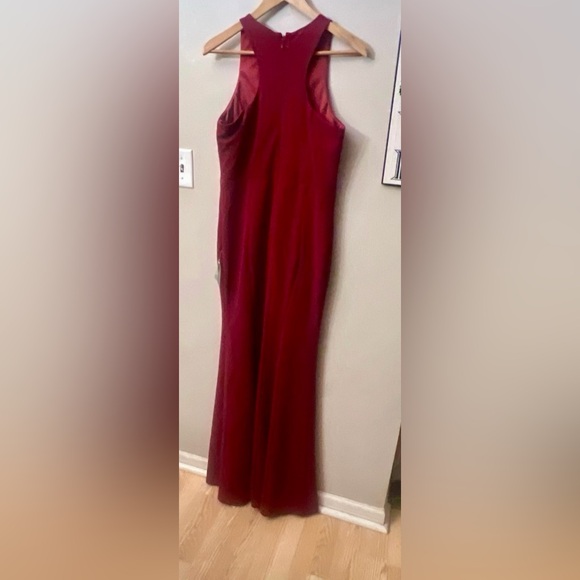 NWT Bariano MORGAN dark Red Formal Raceback Long Dress Christmas Party 12/L - Picture 7 of 10
